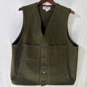 VTG C.C Filson Wool Vest Mens Size 46 Green USA Made Style‎ 20 Hunting Workwear